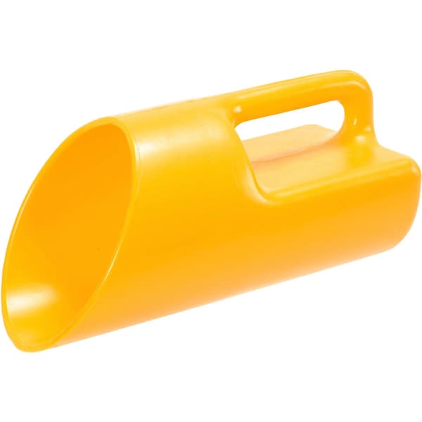 Scoop Shovel, Polyethylene Blade, Yellow